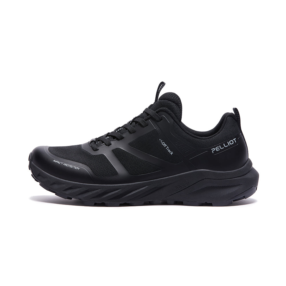 PELLIOT Chaussures de running Unisexe Course sur Route Léger Amorti – Stables et durables, Noir obsidienne (EU 43)