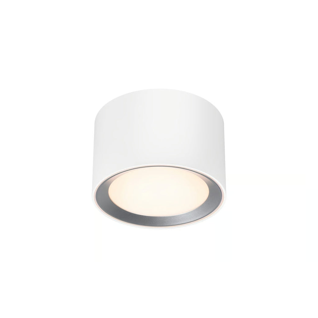 Plafonnier LANDON SMART court - variation de température de 2700-6500k LED intégrée métal blanc IP44 Salle de bain - Nordlux, Intérieur