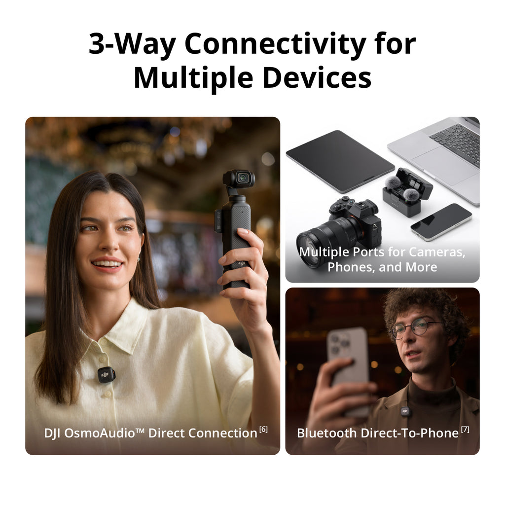 DJI Mic 3 - 2 TX + 1 RX + Boîtier de chargement