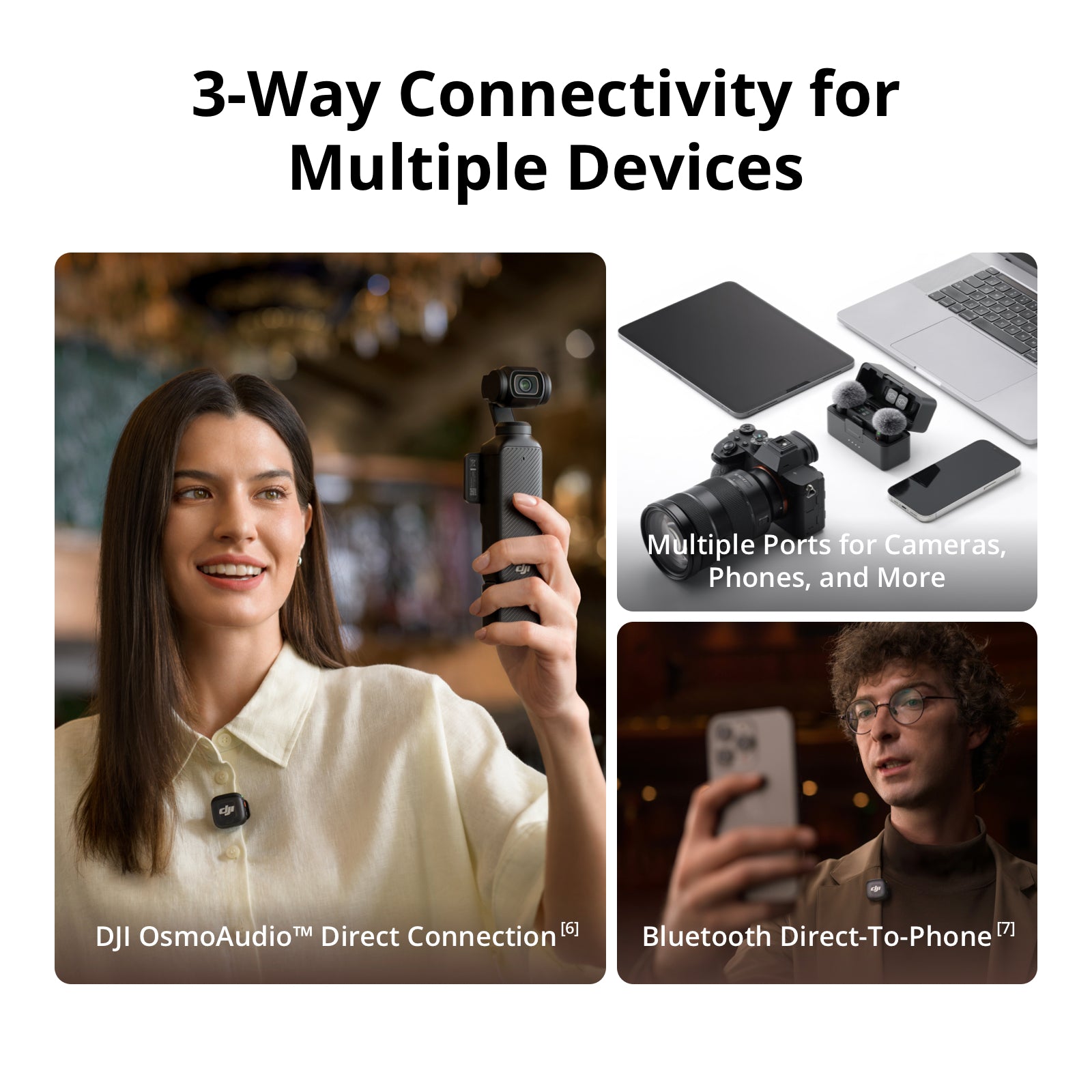 DJI Mic 3 - 2 TX + 1 RX + Boîtier de chargement