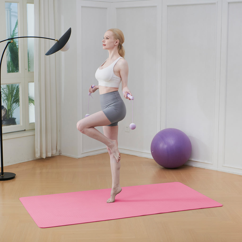 Miss Lulu Good Nite Tapis de yoga antidérapant XL en TPE 190 x 100 x 0,6 cm - Rose