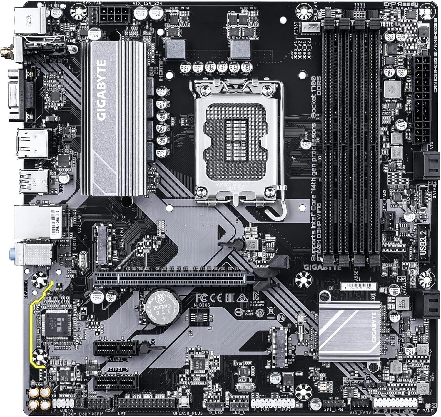 GIGABYTE B760M S1700Wi‑Fi6 Carte graphique