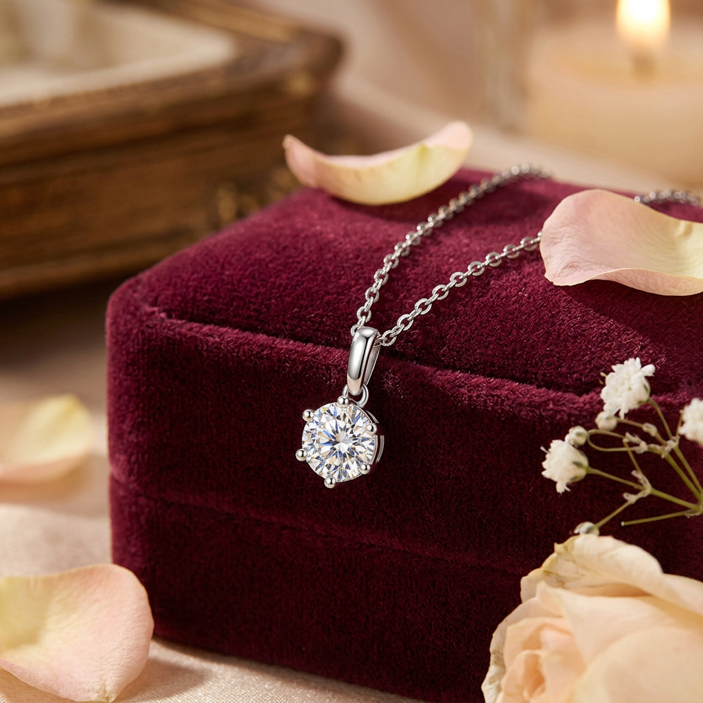 ALAIN MICHAL Collier classique - 1 ct, Argent sterling S925