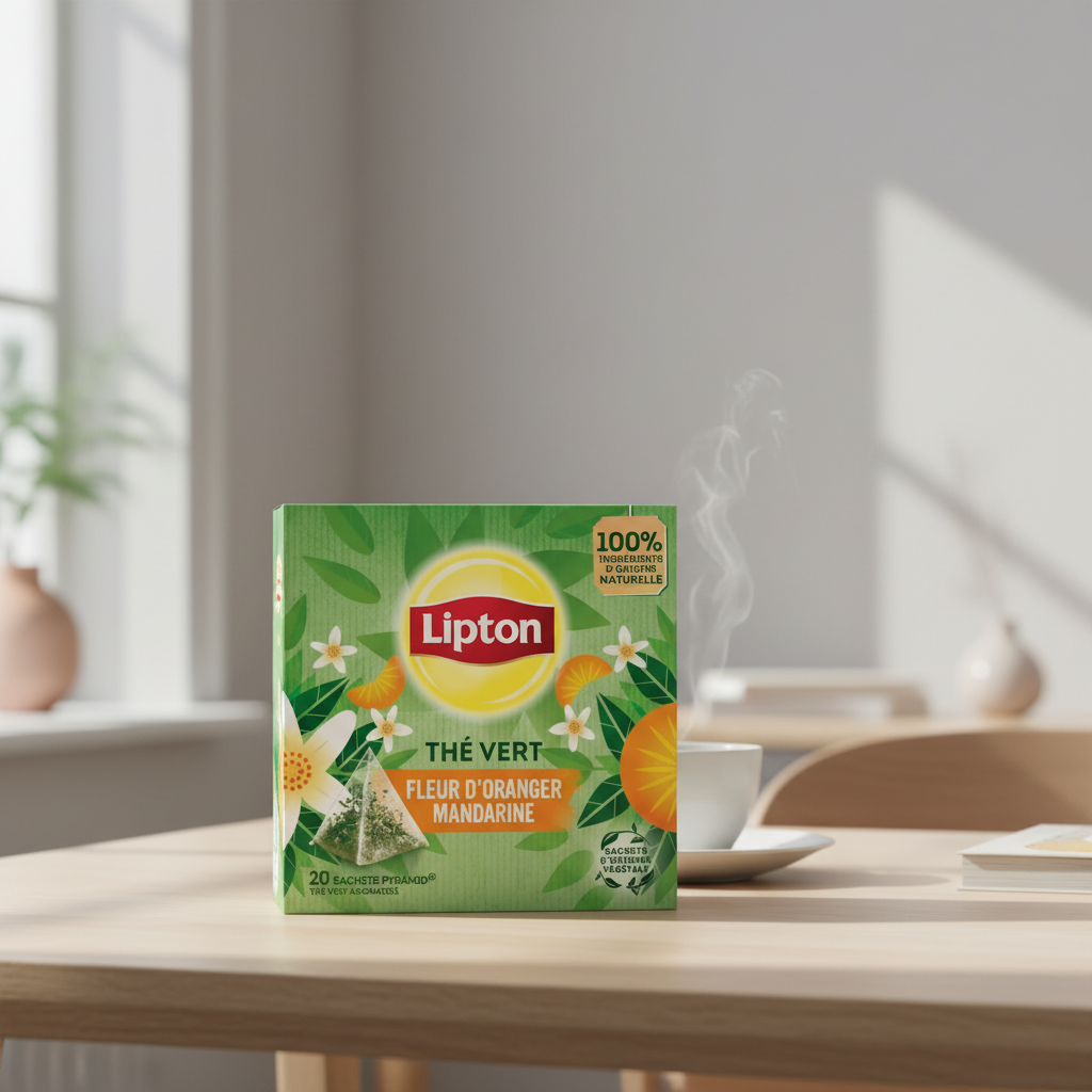 Lipton Thé vert fleur d’oranger et mandarine x20 30 g