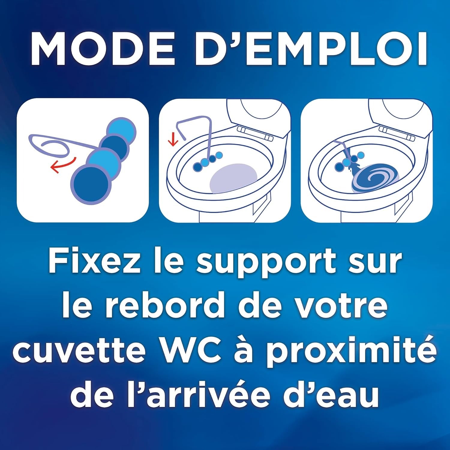 BREF Power Activ Bloc WC anticalcaire et anti-odeurs Océan 50 g