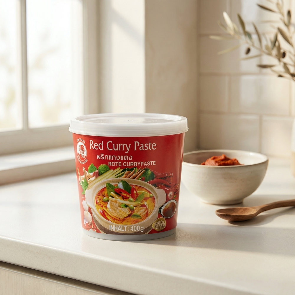 Cock Brand Pâte de curry rouge thaï 400 g