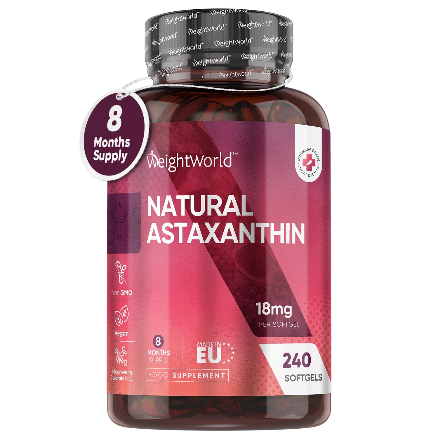WeightWorld Astaxanthine 18 mg 240 gélules molles