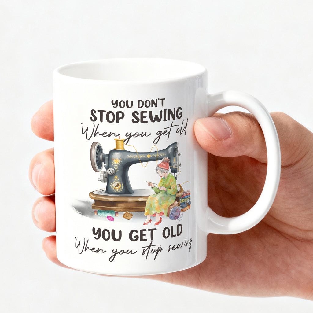 Alphynix 1 pièce, Mug à café humoristique, Tasse à café en céramique 325 ml, Tasse à eau, Article pour boissons été hiver, Meilleur cadeau pour passionné de couture