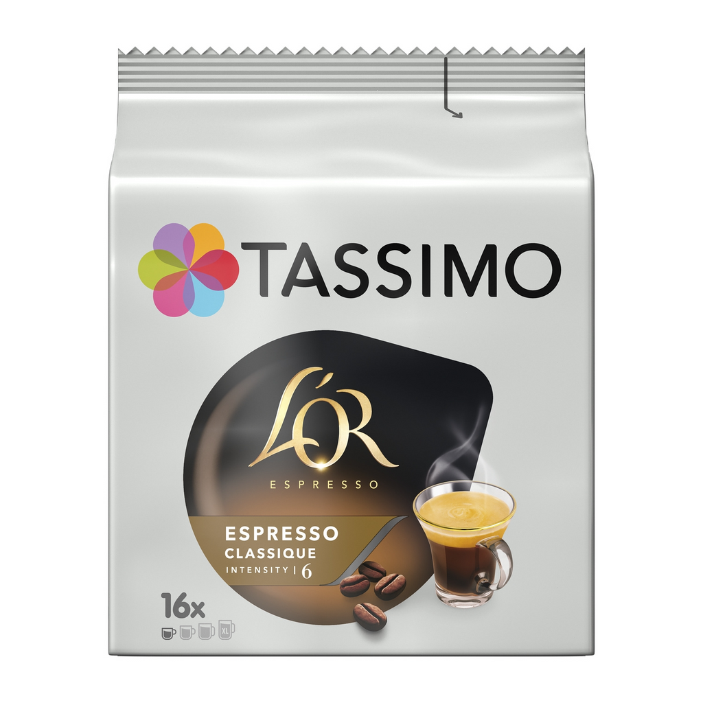 L'OR Café Dosettes Espresso Classique Compatible Tassimo - 16 dosettes