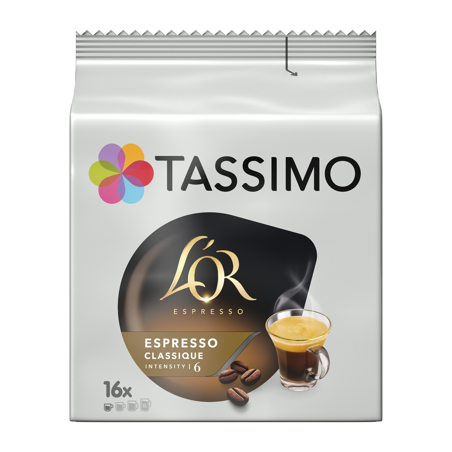 L'OR Café Dosettes Espresso Classique Compatible Tassimo - 16 dosettes
