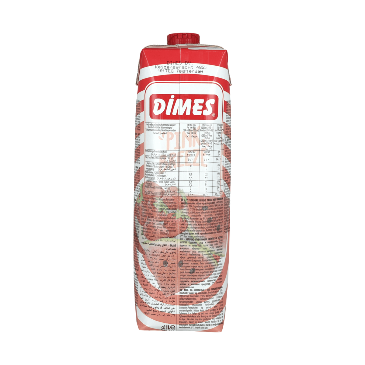 DİMES Jus de fruits saveur pastèque et fraise - 1 L
