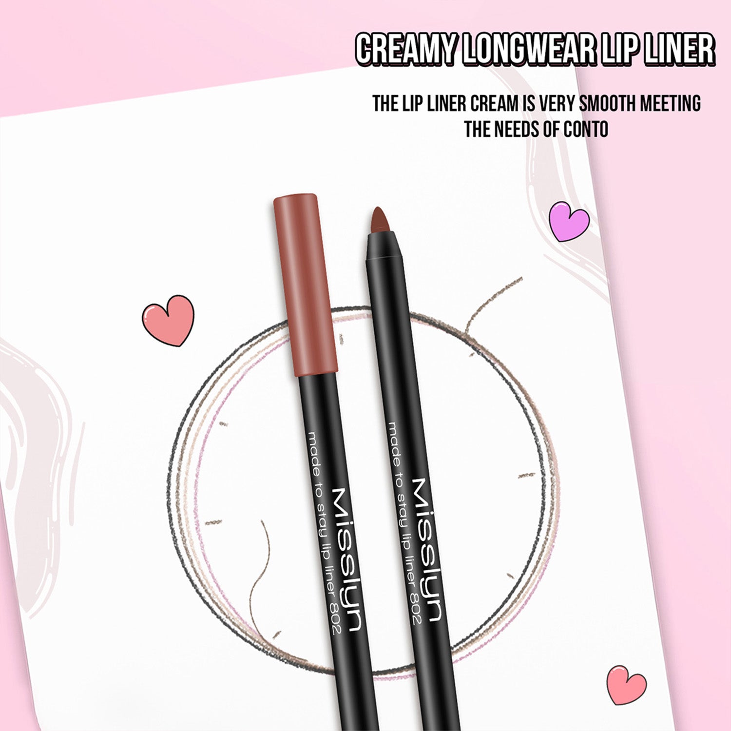 Misslyn Magie clochette chuchotée 2 Coffret de crayons contour des lèvres