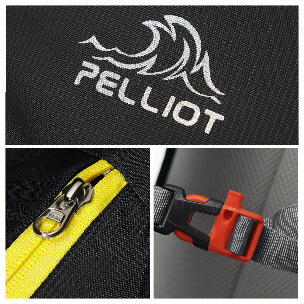 PELLIOT Sac à dos de trail unisexe léger respirant – Design entièrement noir élégant, 20 L