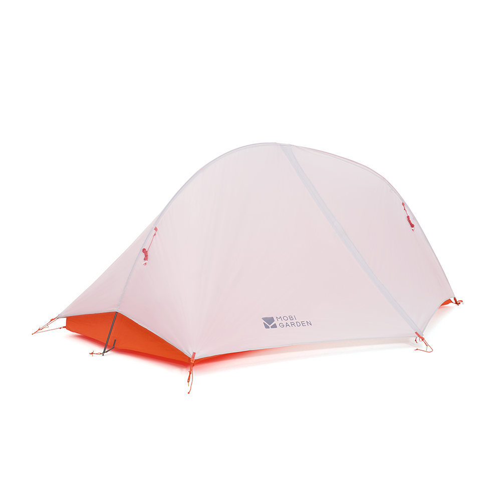 Mobi Garden, Tente YADEEN UL2 20D, Tente imperméable ultralégère, Tente de randonnée et camping pour 2 personnes, Abri d’extérieur léger, Blanc, Poteaux en aluminium ultralégers, Résistante au vent et robuste, Support stable