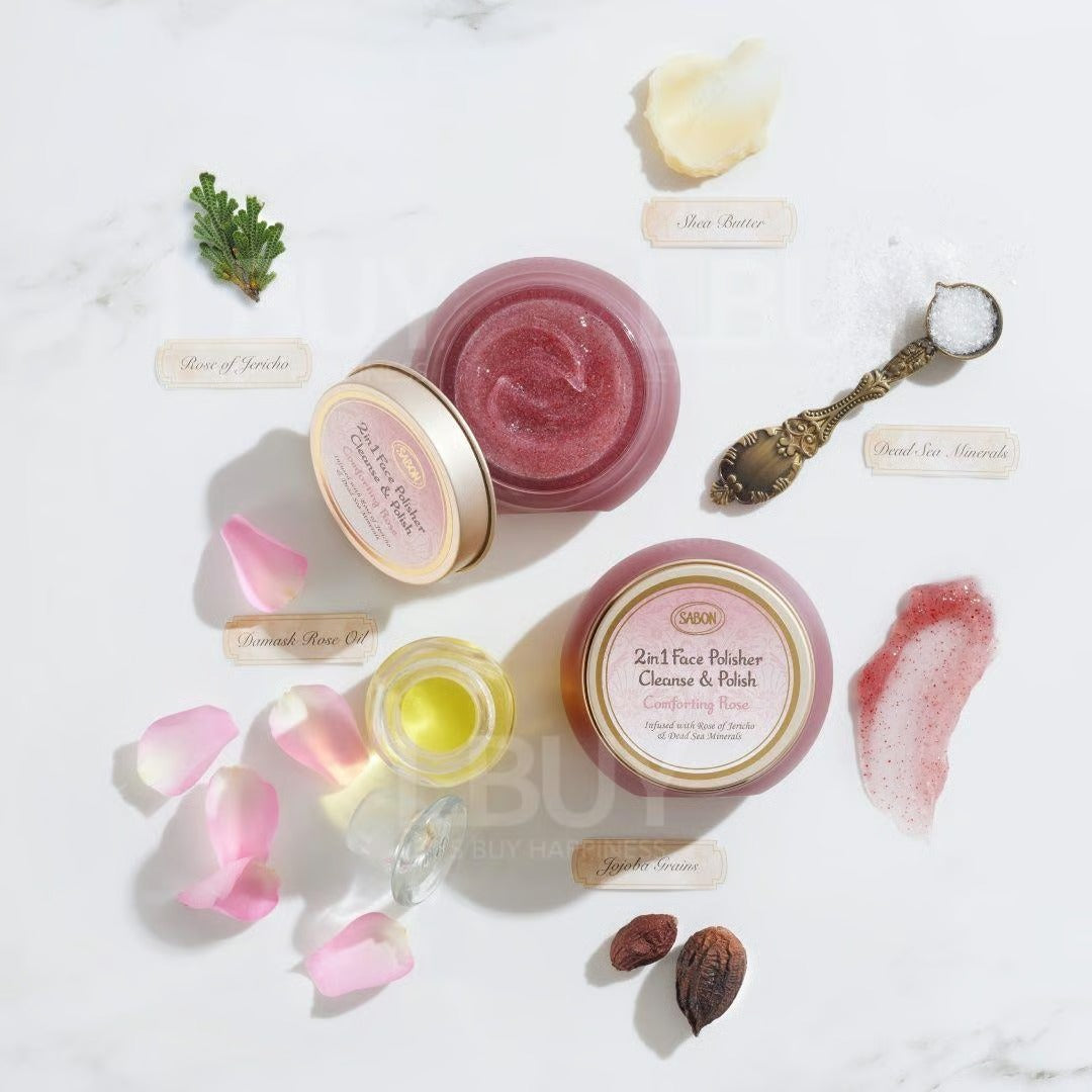 SABON Gommage Nettoyant Visage 2 en 1 - Rose de Damas - 125 ml