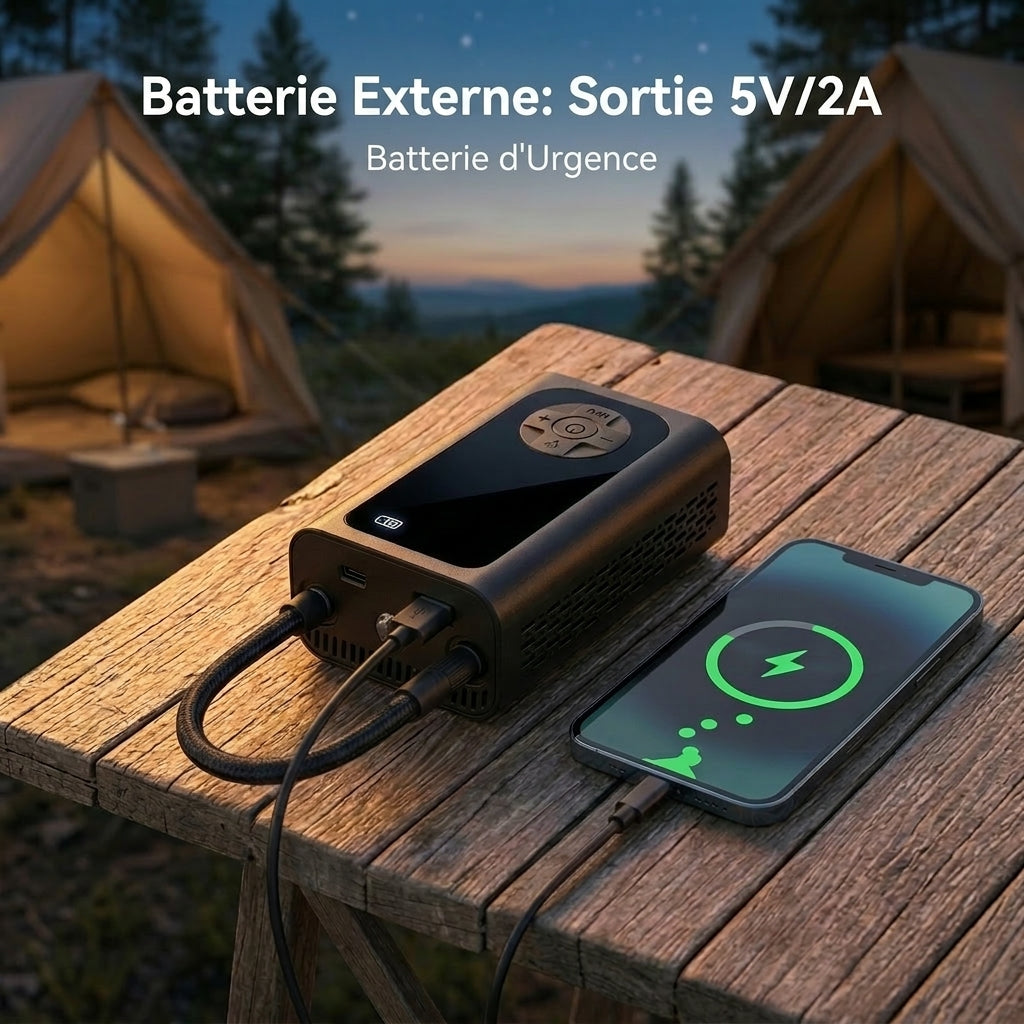 Gonfleur portable Porbi Q19, Noir