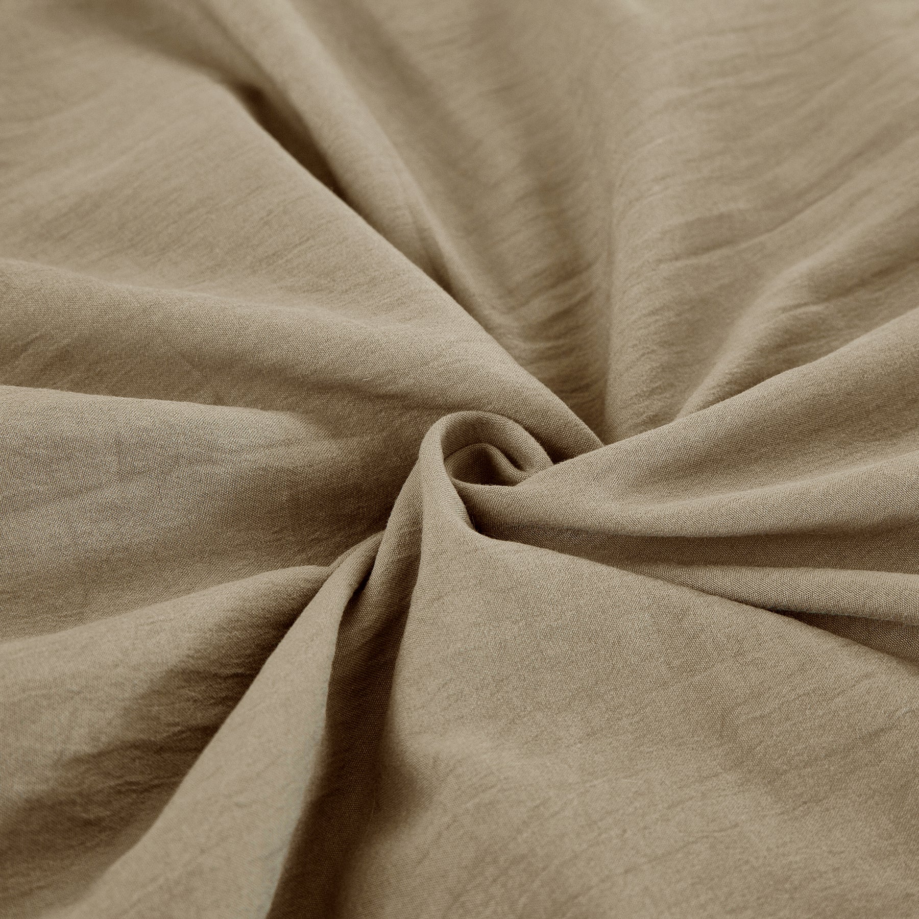 Ensemble housse de couette et taies d'oreiller en coton imitation lavé, kaki, 200 x 240 cm + 80 x 80 cm x 2