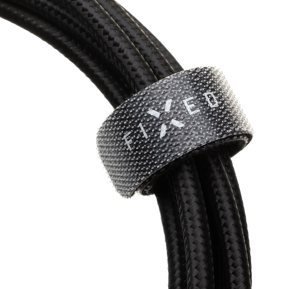 FIXED Câble tressé USB-C/USB-C, 1,2 m, 100 W, noir