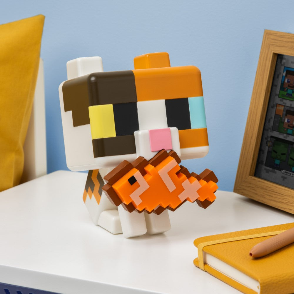 MINECRAFT Lampe Cat Globuddies rechargeable - sous licence officielle - Silicone souple