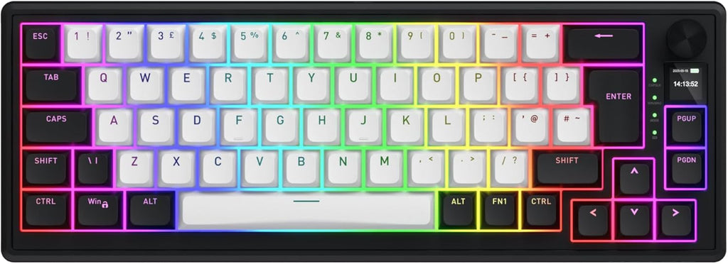 Hator Clavier Gamer sans fil magnétique Skyfall 65 Mag Ultima 8K TKL RGB - Noir