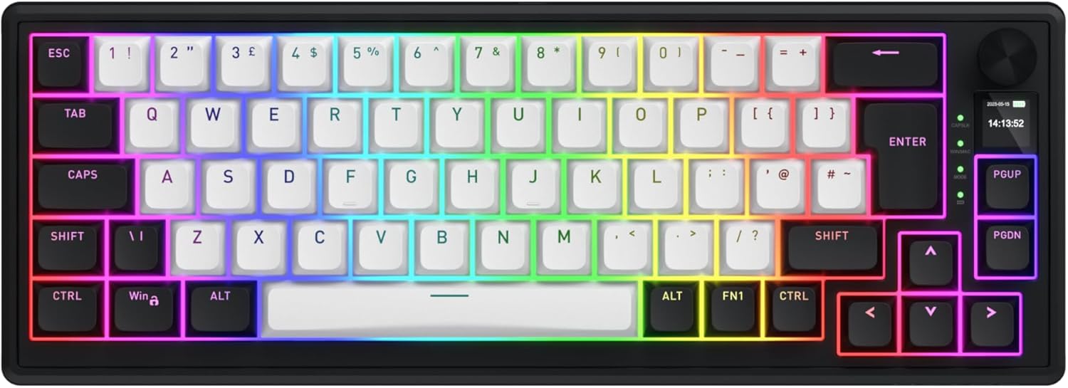 Hator Clavier Gamer sans fil magnétique Skyfall 65 Mag Ultima 8K TKL RGB - Noir