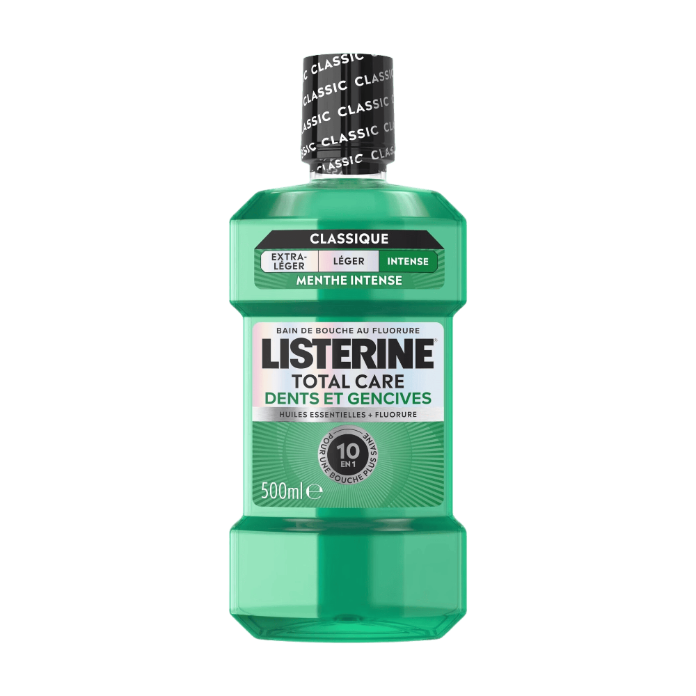 Listerine Total Care Bain de bouche dents et gencives menthe intense 500 ml