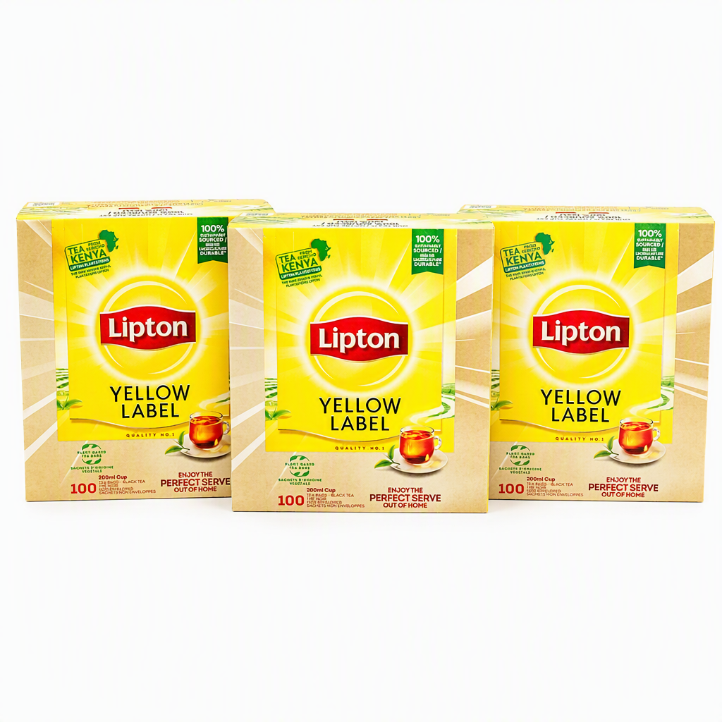 Lipton Thé étiquette jaune 100 x 2 g (Lot de 3)
