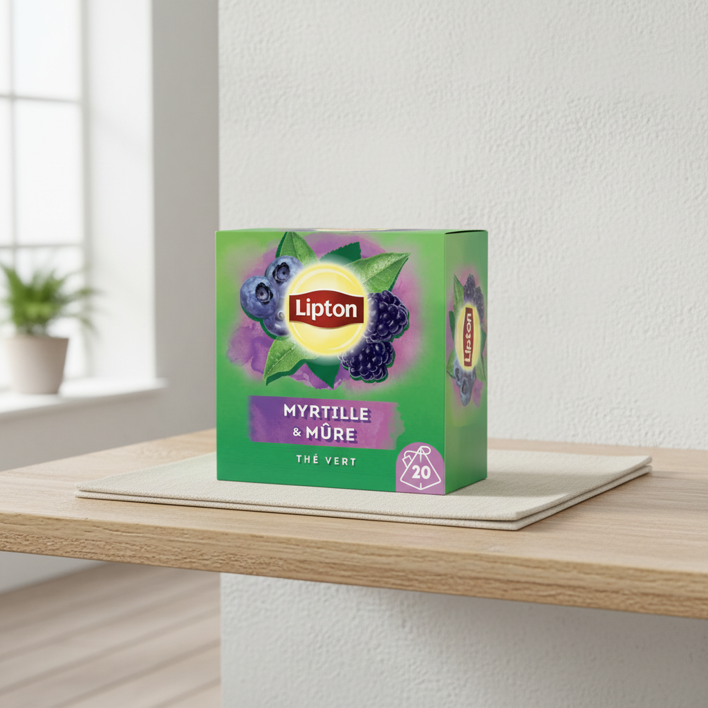 Lipton Thé vert myrtille et framboise noire x20 32 g