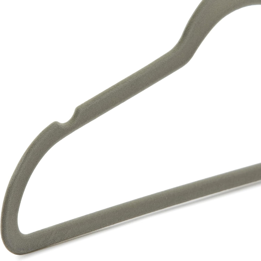 ANQI Lot de 50 cintres en velours antidérapants - Gris/argent