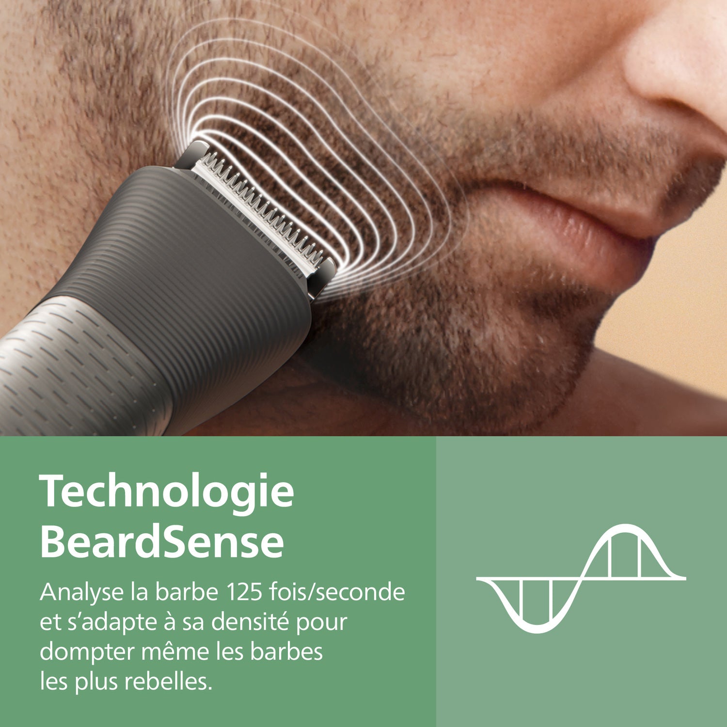 Philips Series 7000 MG7941/15 Tondeuse pour corps homme avec 17 accessoires visage, cheveux et corps, technologie BeardSense, sabot de précision premium, 120 min d'autonomie, 100 % étanche - Gris