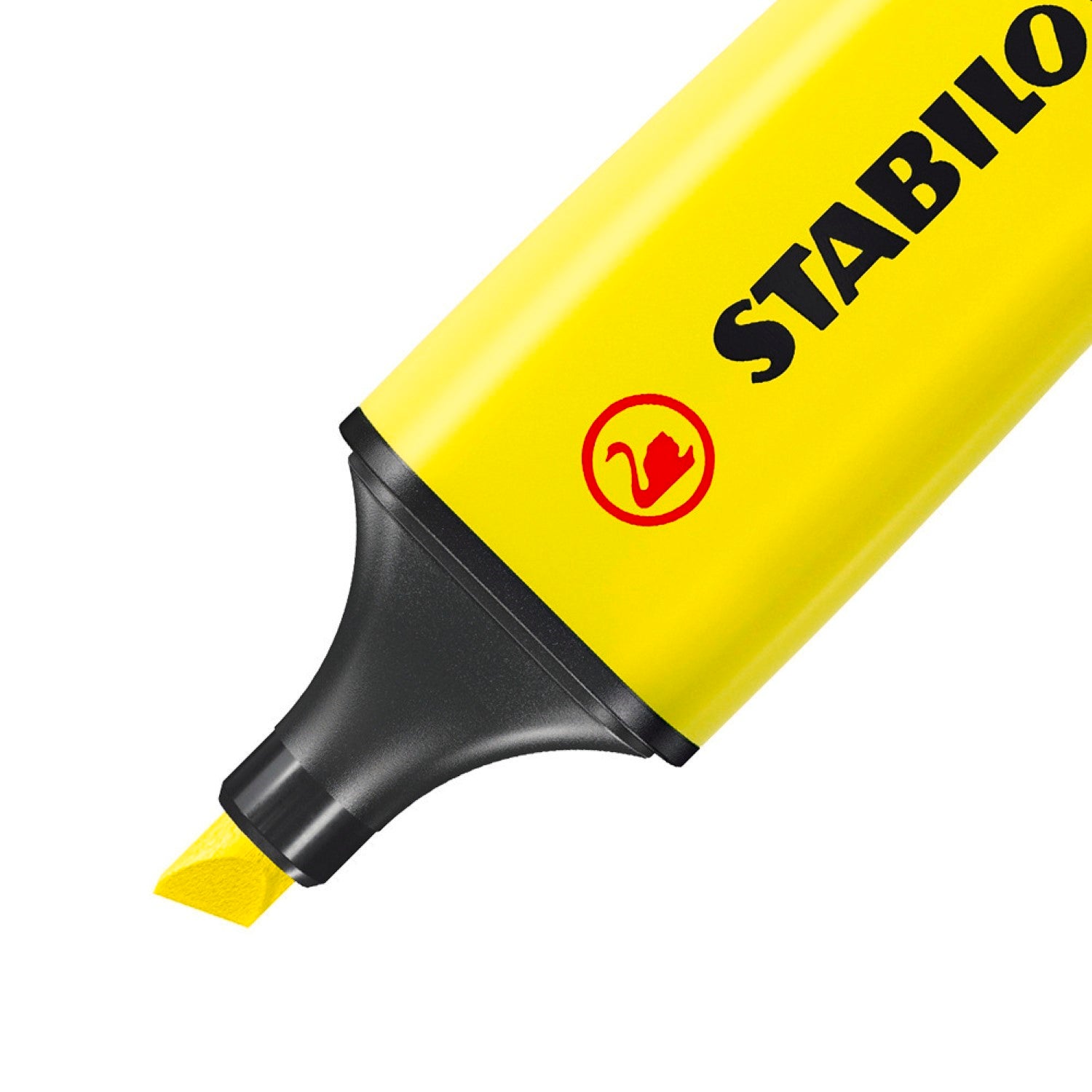 STABILO BOSS ORIGINAL Lot de 4 surligneurs - Pointe biseautée, Jaune fluorescent