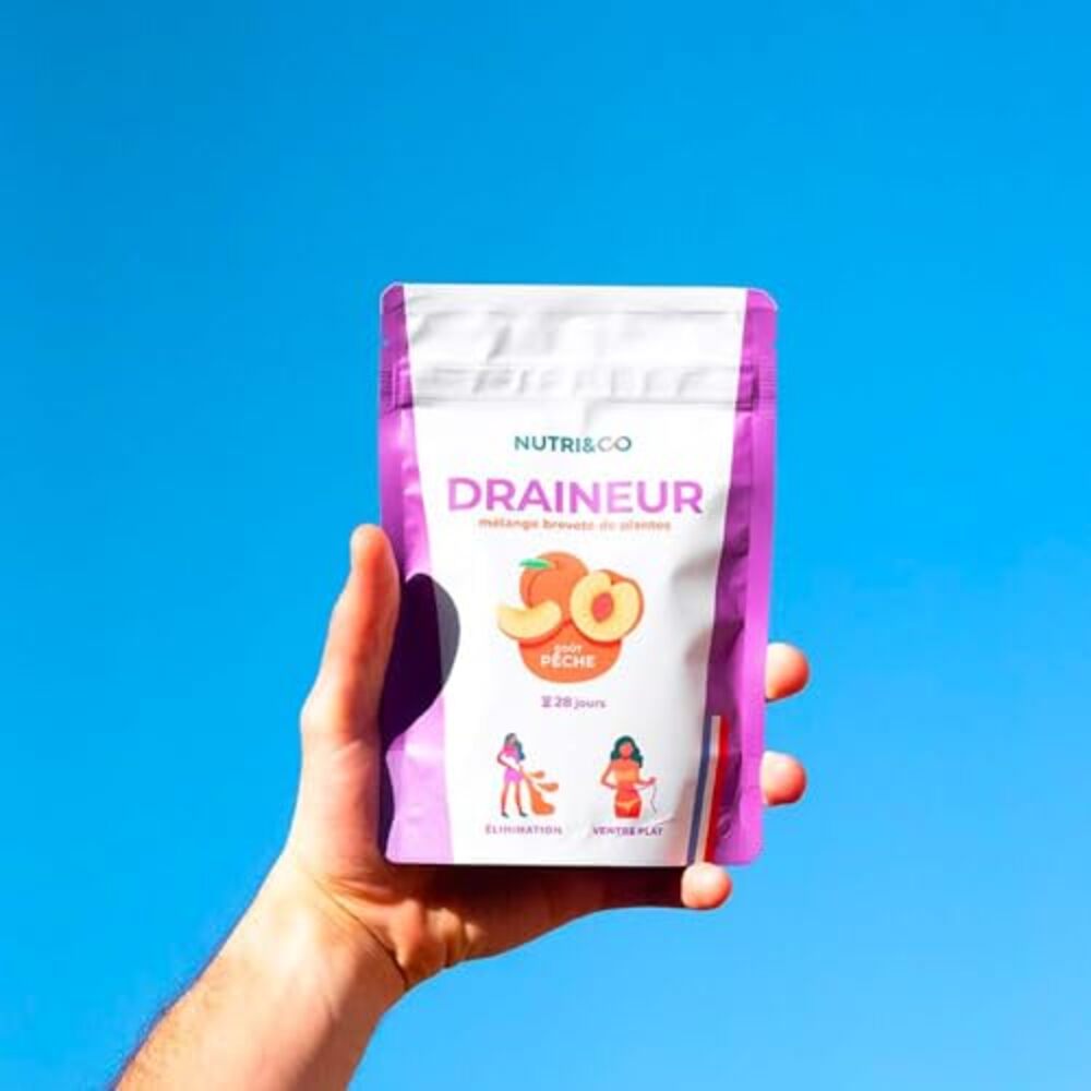 Nutri&Co Draineur en poudre - goût Pêche - 100 g