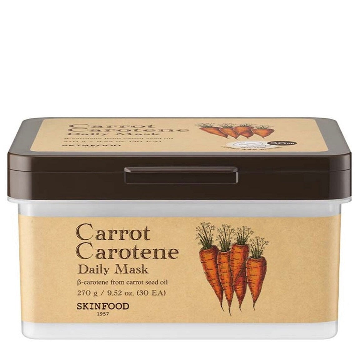 SKINFOOD Masque Quotidien Carotte Carotène 270 g (30 Feuilles)