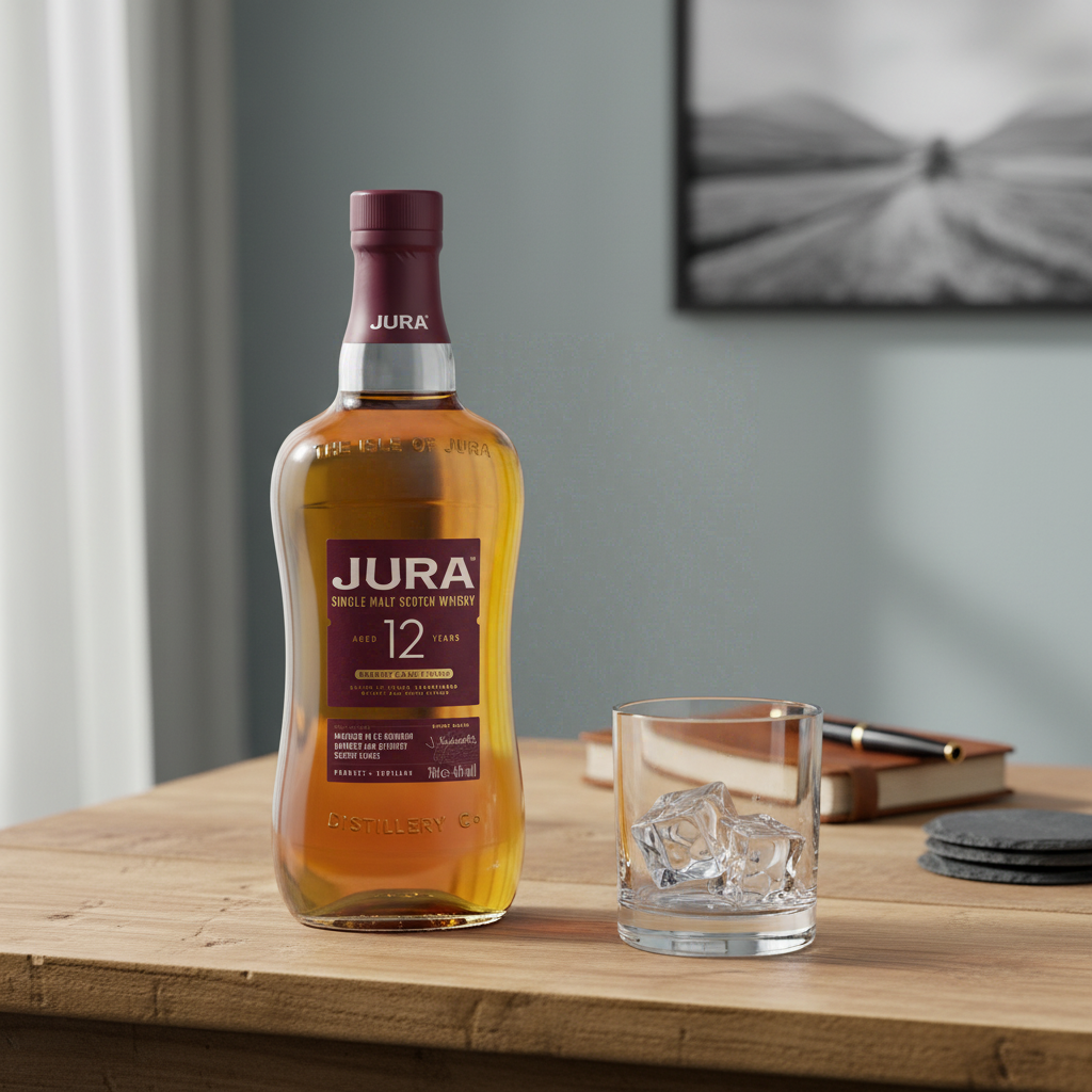 Jura Sherry Cask 12 ans Whisky écossais Single Malt Notes de prune, noix et agrumes secs Origine : Écosse/Isle of Jura 40 % vol. 70 cl