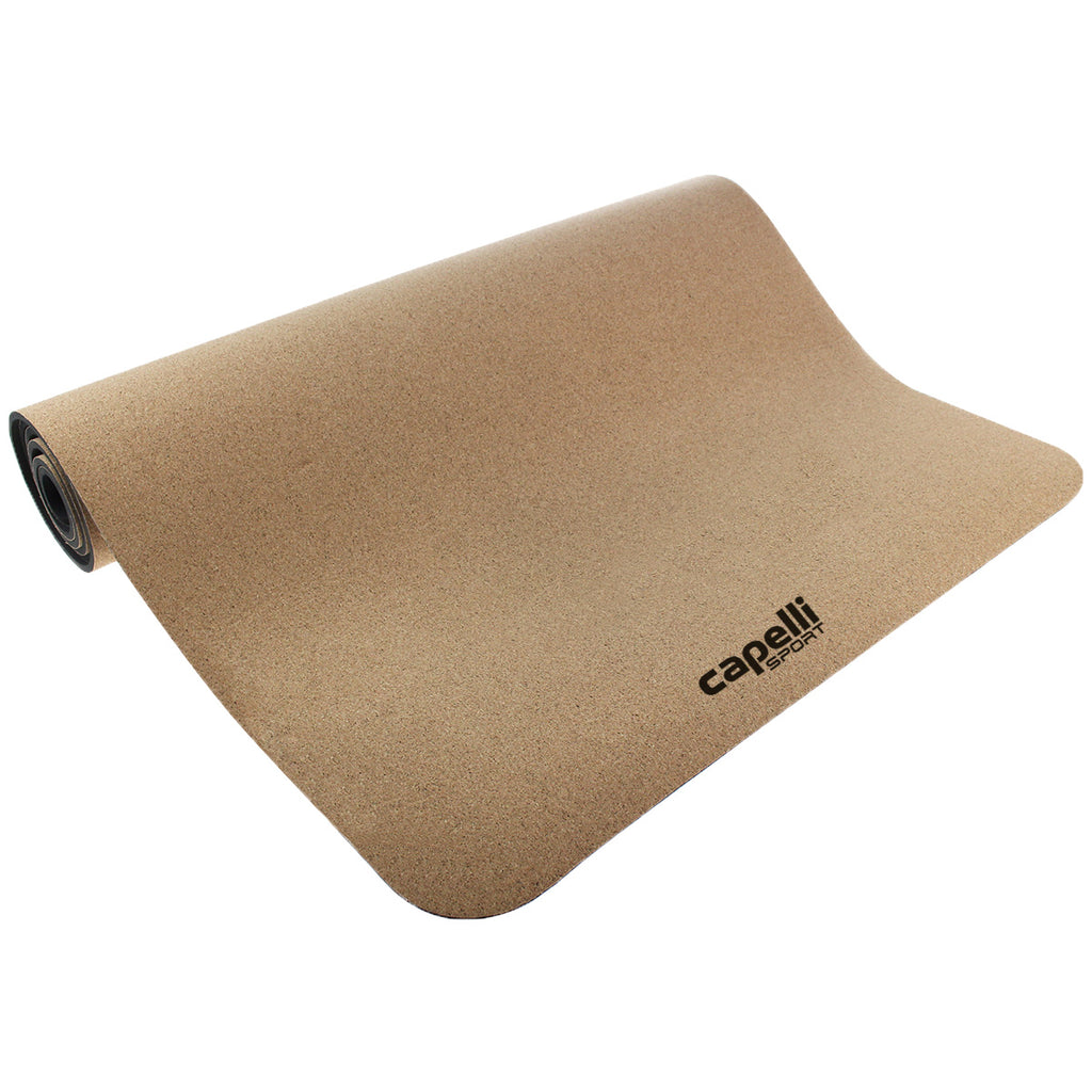 Capelli Sport Tapis de yoga en liège 5 mm 61 x 183 cm En liège épais et TPE Antidérapant Pour femmes et hommes Résistant à la transpiration Écologique Pour yoga chaud et entraînements