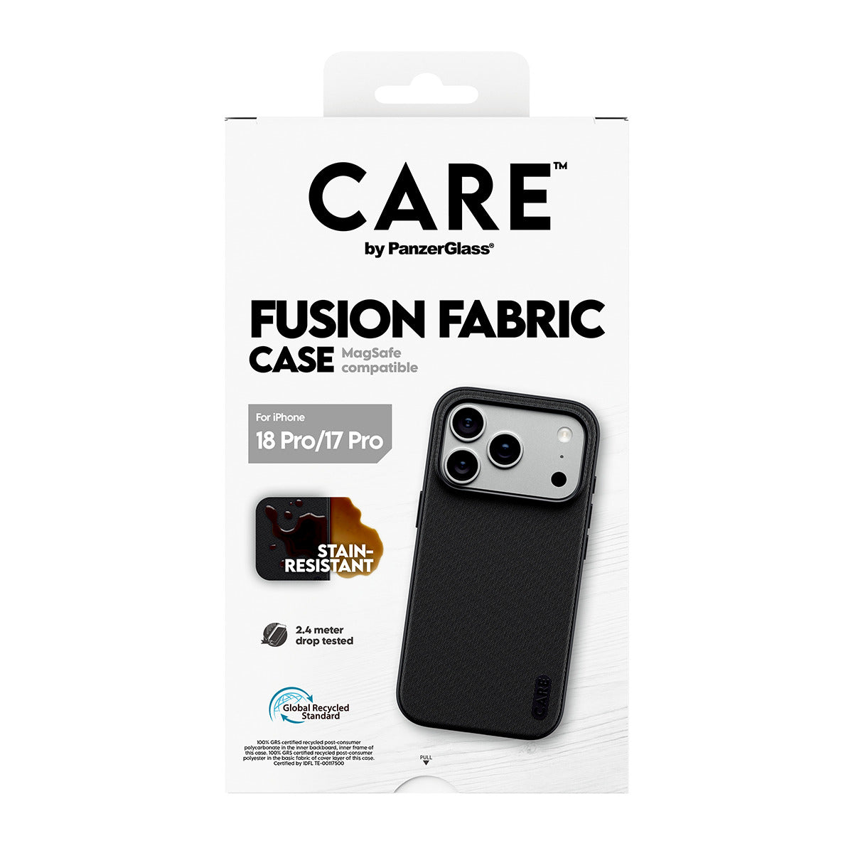 CARE™ by PanzerGlass® Fusion Fabric Case Black w.