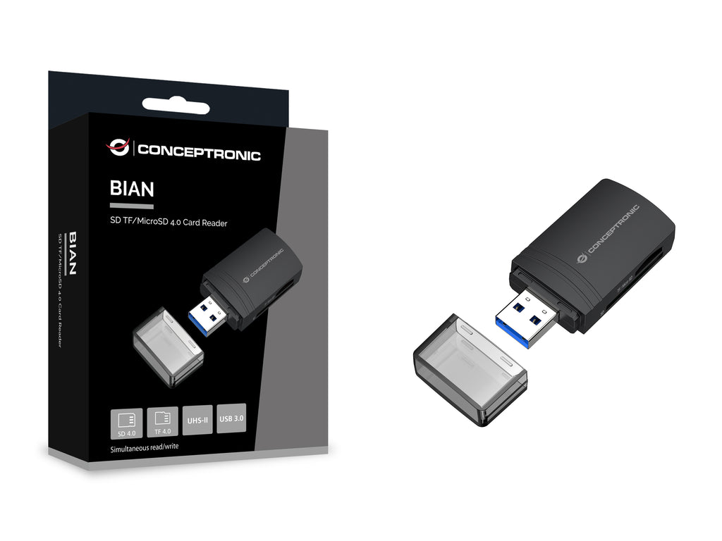 Conceptronic BIAN06B lecteur de carte mémoire USB 3.2 Gen 1 (3.1 Gen 1) Type-A Noir