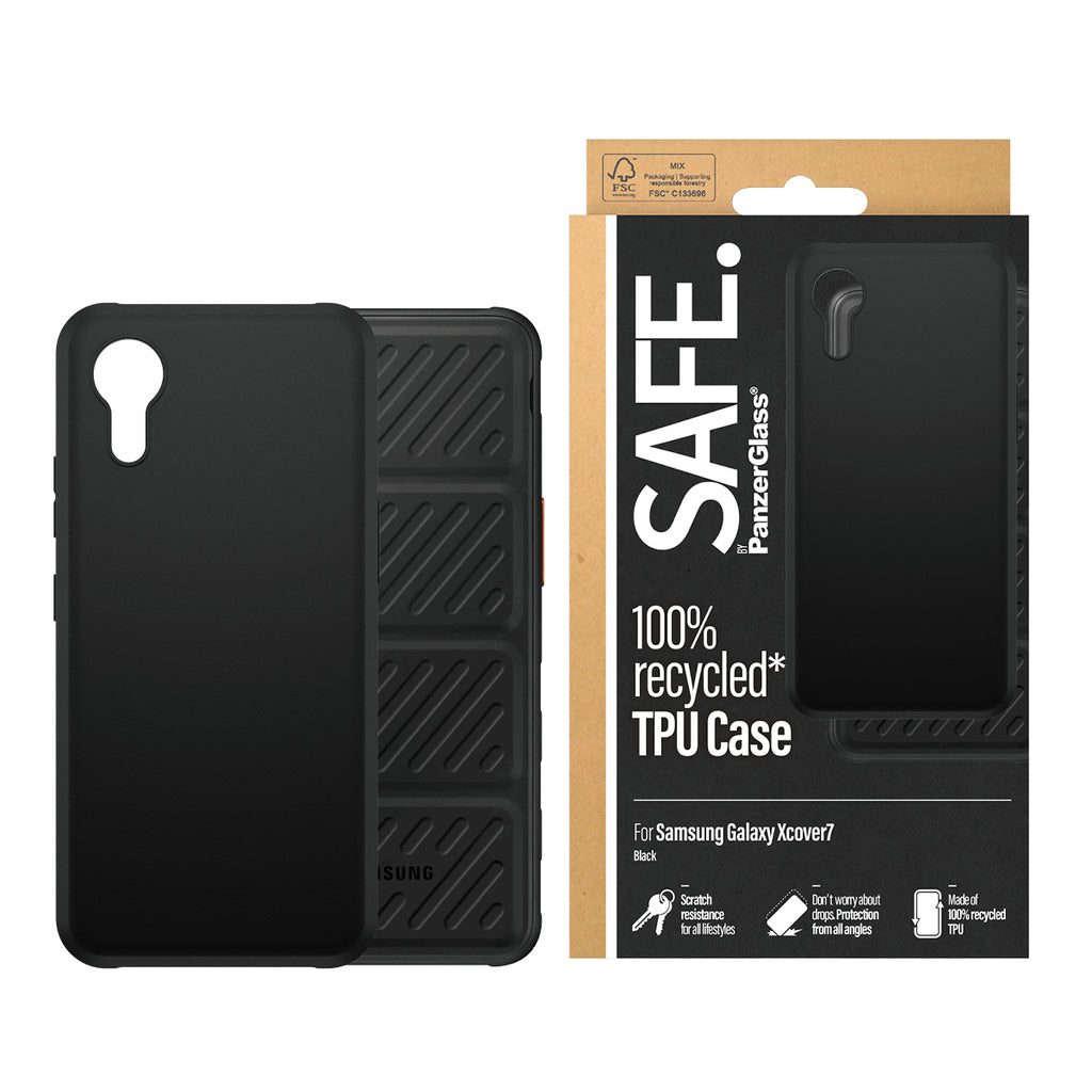 PanzerGlass PanzerGlass SAFE. by ® TPU Case Black Samsung Galaxy Xcover7 coque de protection pour téléphones portables Housse Noir
