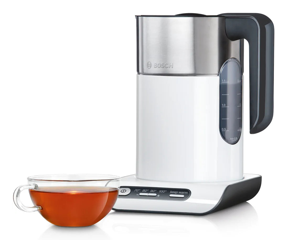 Bosch Bosch TWK8611P bouilloire 1,5 L 2400 W Anthracite, Acier inoxydable, Blanc