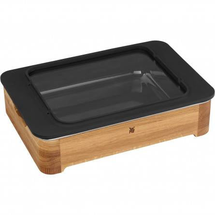 WMF Fusiontec Rectangulaire Vitrocéramique, Acier, Bois Plat à cuisson