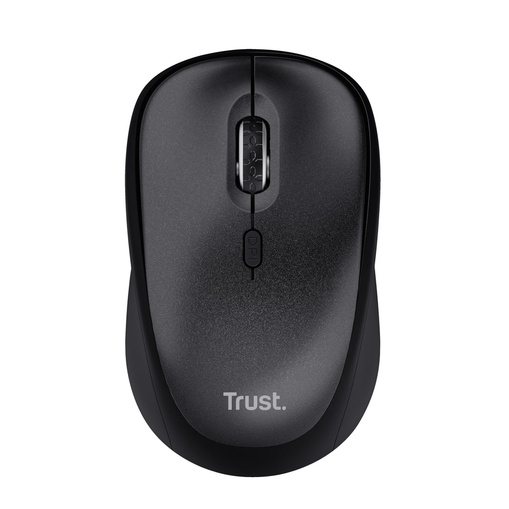 Trust TM-201 Souris Bureau Sans Fil RF Optique 1600 DPI pour Droitier, Noir