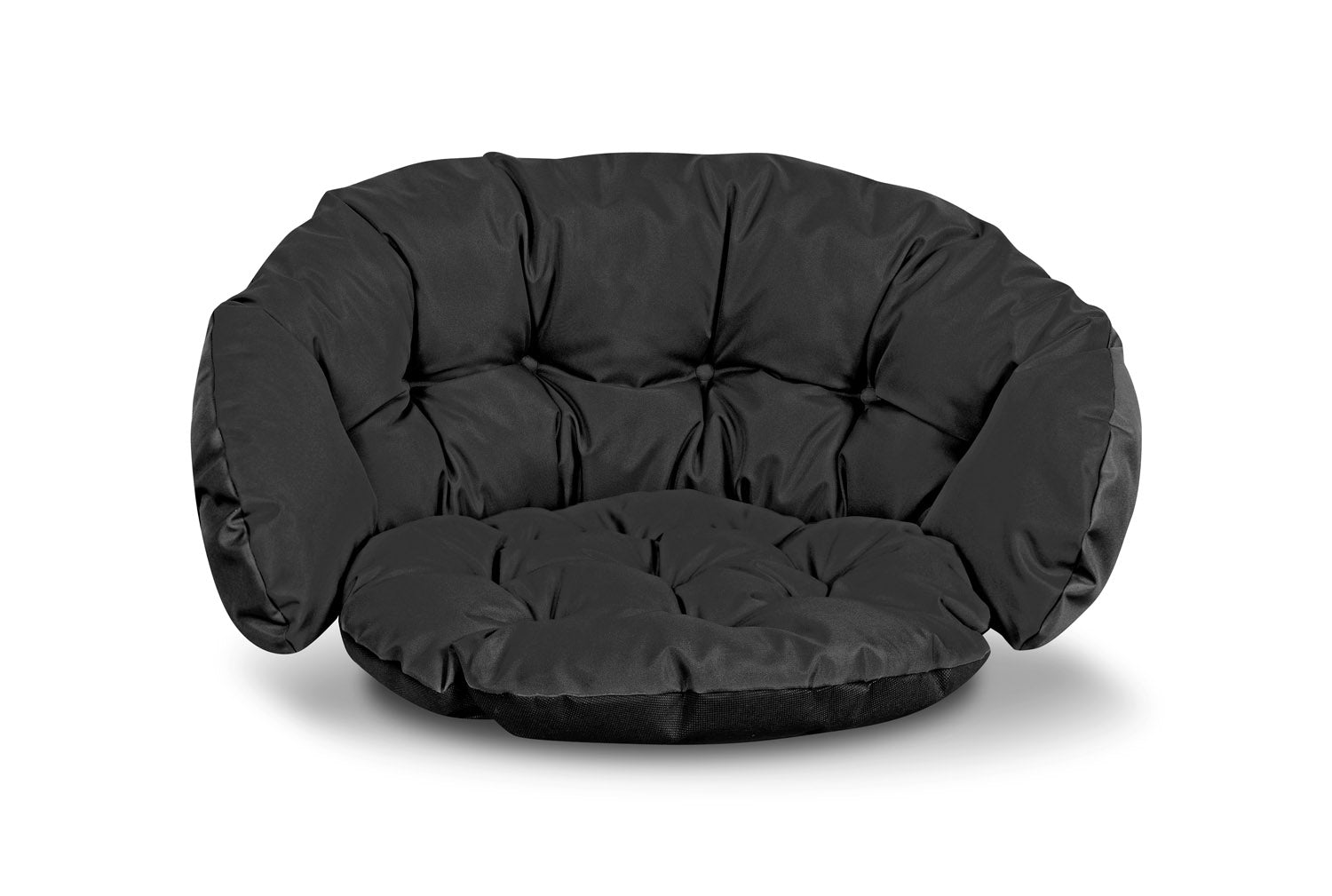 Zestaw ogrodowy 2x122x40cm + 190x40cm na krzesło kanapę huśtawkę meble rattanowe wodoodporny czarny