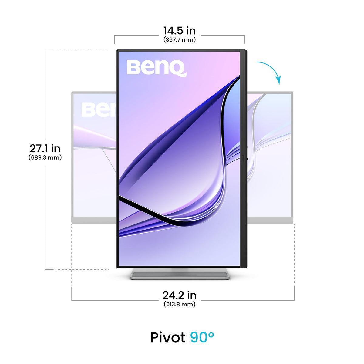 BenQ MA270U écran plat de PC 68,6 cm (27") 3840 x 2160 pixels 4K Ultra HD Blanc - vue 4