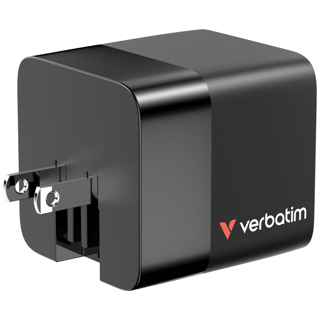 Verbatim Chargeur GaN 65W Universel, Charge Rapide, Secteur, Noir