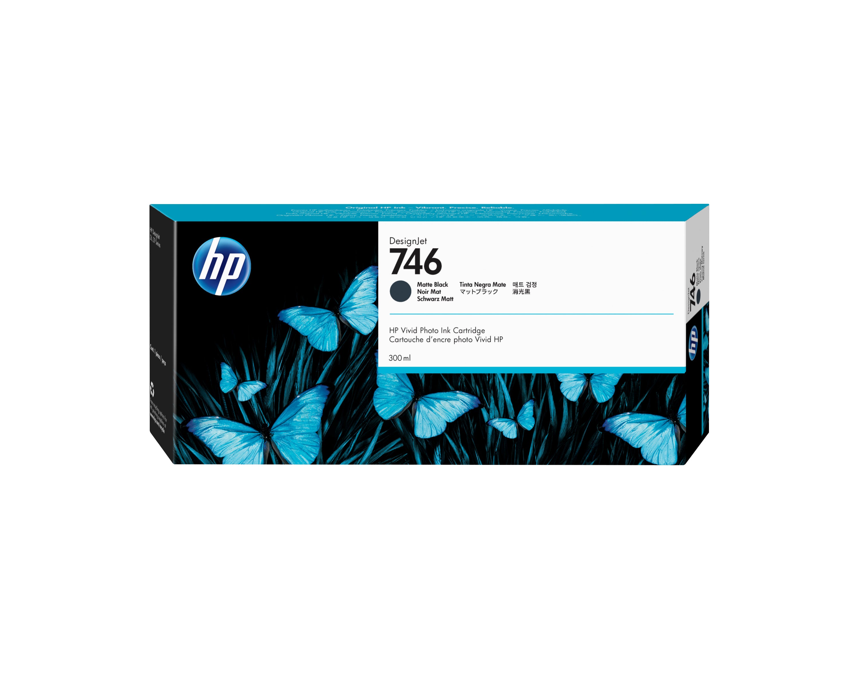 HP Cartouche d'encre DesignJet 746 de 300 ml noir mat