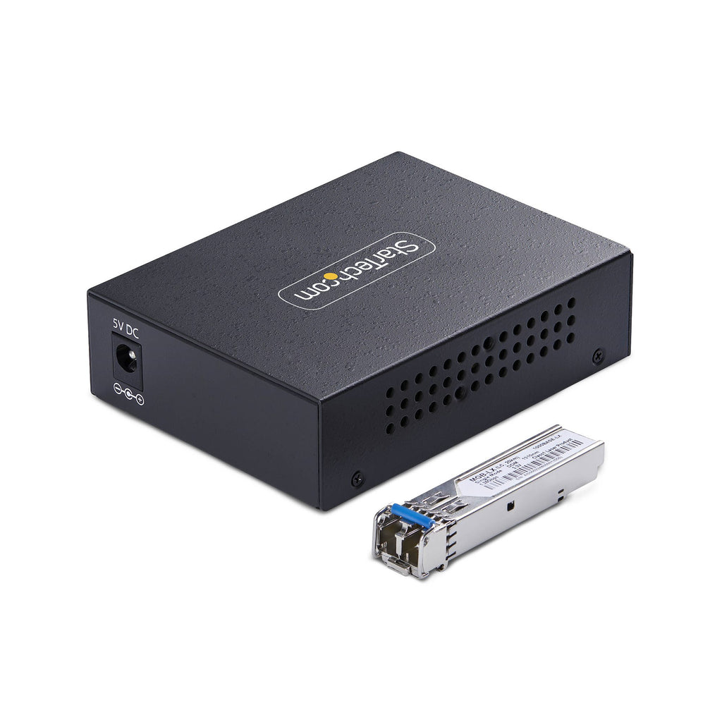 StarTech.com MCM1110SMLC20 Convertisseur de Support Réseau 2000 Mbit/s 1310 nm Monomode Noir