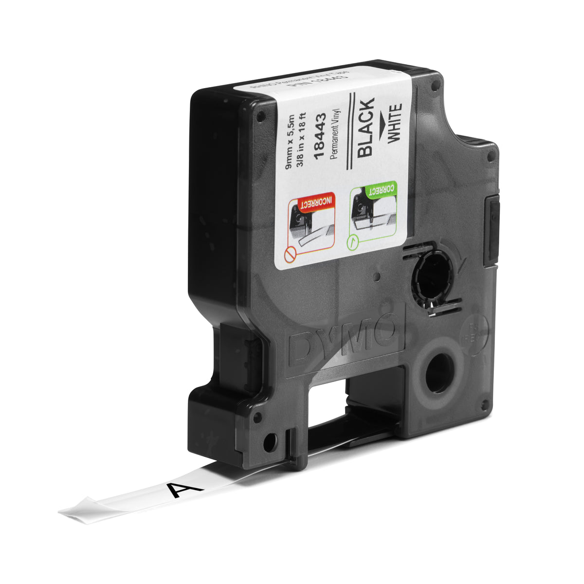 DYMO Rhino Étiquettes en vinyle industrielles | 9 mm x 5,5 m | autocollantes impression en noir sur fond blanc | pour étiqueteuses Rhino et LabelManager - vue 2