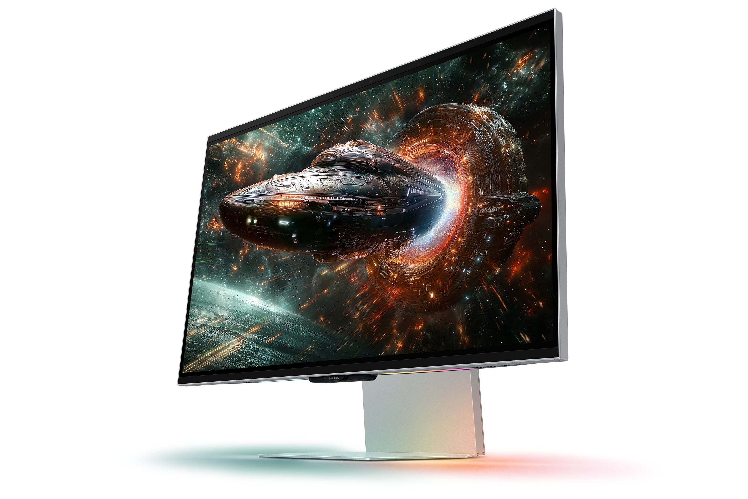 Samsung Samsung G90XF écran plat de PC 68,6 cm (27") 3840 x 2160 pixels 4K Ultra HD LCD Argent