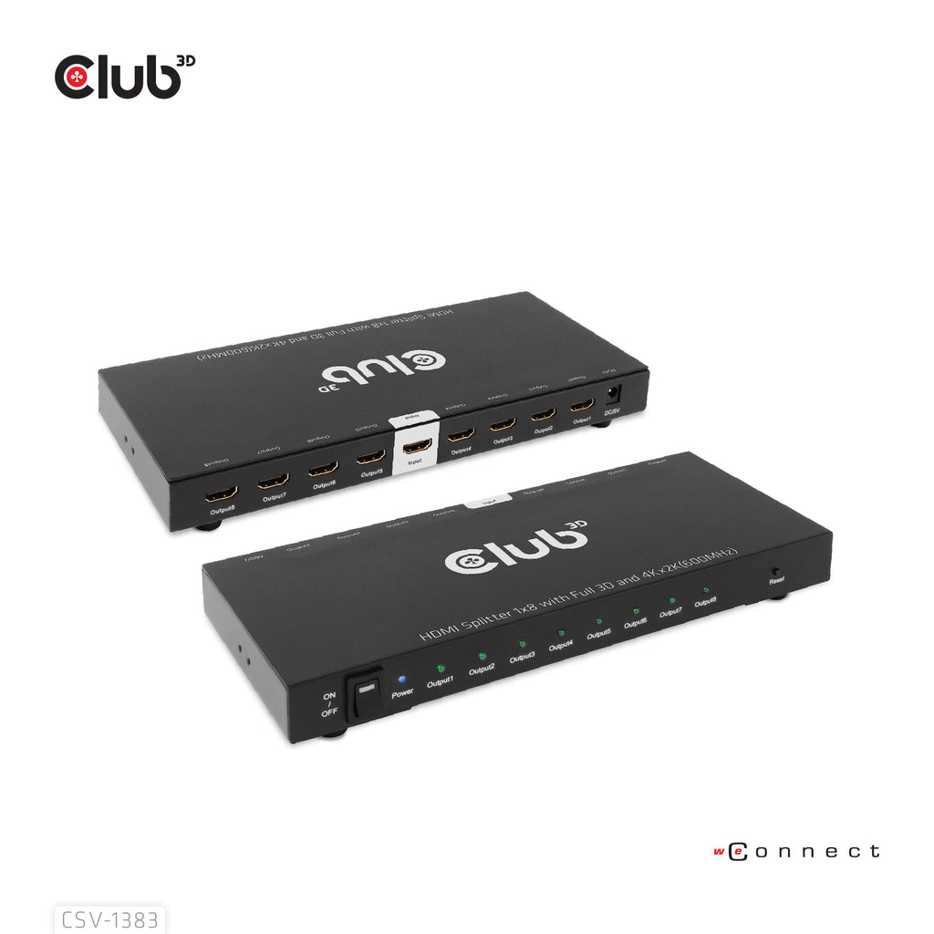 CLUB3D CSV-1383 Répartiteur Vidéo HDMI vers 8x HDMI 4K Ultra HD