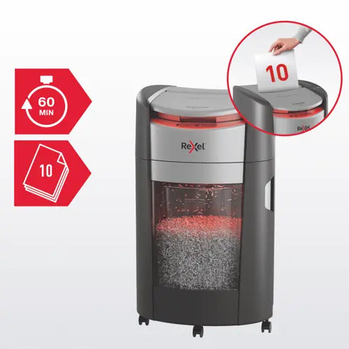 Rexel ShredMax AutoFeed+ 300X destructeur de papier Destruction croisée 55 dB 22,5 cm Noir - vue 7